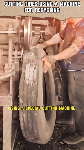 85K views · 209 reactions | Recycling tires using a cutting machine #machine #tire #cuttingmachine #tools #trending | M-Tube TV | Facebook