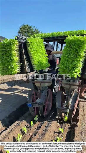 High-Speed Automatic Lettuce Transplanter | Modern Farming Efficiency!
