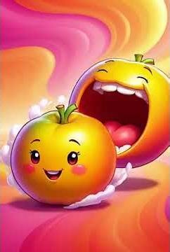 Tiny Grapefruit Gets Eaten by Big Grapefruit 🍊 |Fun Cartoon Loop#youtubeshorts #FruitLoop