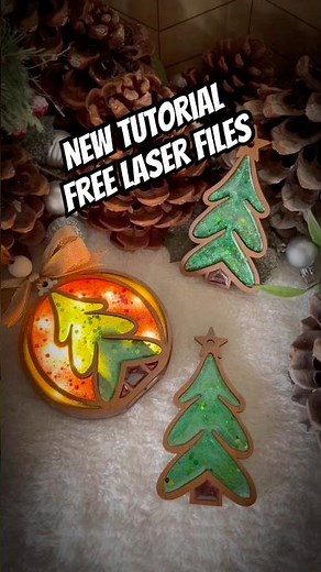 Christmas Laser Challenge - Using Resin to Sparkle Up Your Tree