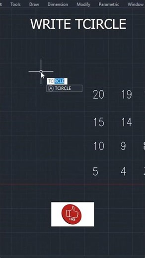 AutoCAD Secret Command 🔥 | TCIRCLE Trick You Must Know! |-#autocad #autocadshorts #tutorial