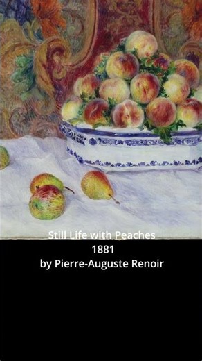 Still Life with Peaches (1881) 🍑 | Renoir’s Luminous Impressionist Still Life #4ktvwallart