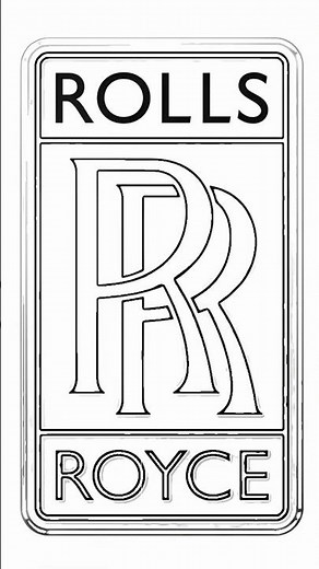 Drawing Rolls Royce Logo with Pencil in 15s | Satisfying Art #shorts