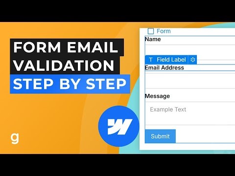 How to Add Form Email Validation in Webflow | EASY