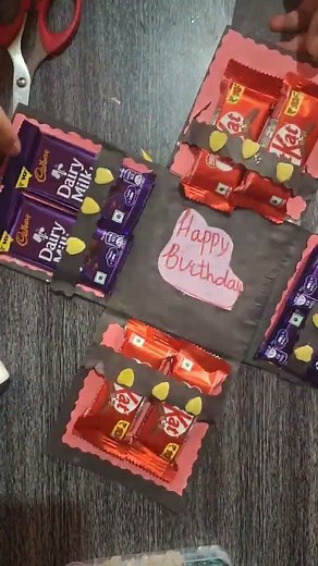 A handmade exploding chocolate gift box 🎁Perfect for birthdays ✨