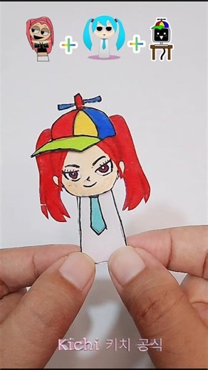 Sprunki mixing Mira x miku x Mr fun computer #incredibox #kpopdemonhunters #papercraft #emojimix