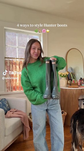 How I’ll be styling my thrifted Hunter boots! #thriftvsstyled #thriftfinds #hunterboots @Hunter Boots