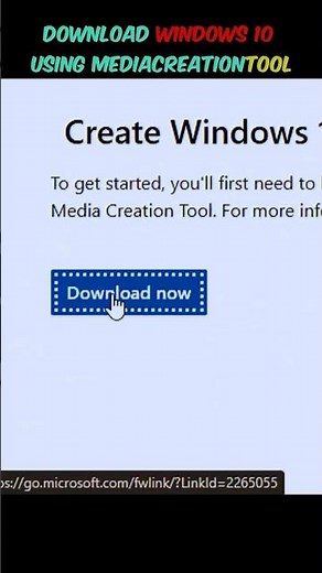 How to Download Windows 10 ISO File Using Media Creation Tool | Easy Guide #Shorts #windows10 🚀