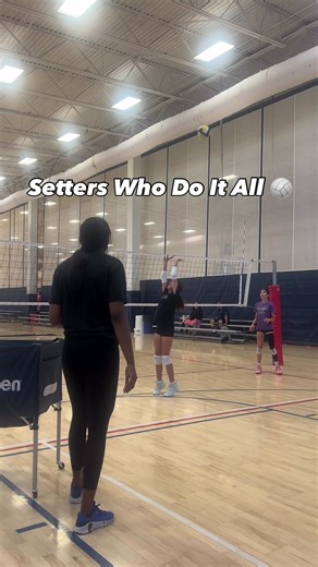 ⚡️⚡️⚡️ Setters who do it all. At higher levels, setters have to bring more than just hands. Passing, blocking, serving, and being a front-row threat are what keep you on the court. Always love working with these 2, great work ladies!! #volleyball #setters #volleyballplayers #runitupvolleyball #volleyballsetter