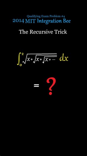 How to Solve an Infinite Radical Integral Using the Recursive Trick.