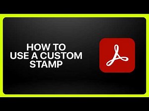 How To Use a Custom Stamp in Adobe Acrobat! Tutorial
