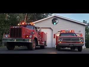 Emergency! TV Show Engine 51(Stand-in) responding to rubbish fire.