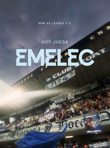 HOY JUEGA EL CLUB SPORT EMELEC. ⚡️ 🆚 Leones F.C 🏆 Liga Ecuabet conectada por Xtrim 📅 Dom. 3 de mayo ⏰ 17H00 🏟️ Estadio Olímpico de Ibarra #VolviendoASerEmelec 🔵