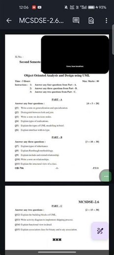 KARNATAKA STATE OPEN UNIVERSITTY MSCCOMPUTERSCIENCESEM-2OBJECT ORIENTED ANALYSIS QUESTION PAPER 2024