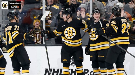 Second Line Shines in Bruins 6-3 Win Over Flyers