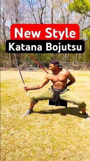 I Created My Own Dual Weapon Style (Katana Bojutsu) #challenge #martialarts