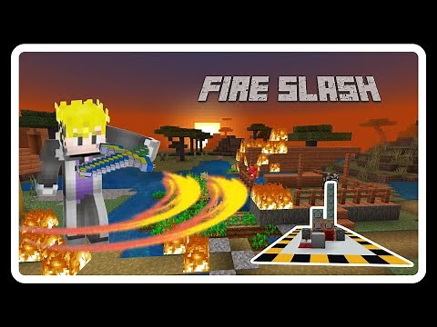 Flying Fire Slash Command for Minecraft Bedrock