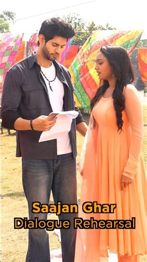 Dialogue Rehearsal | Saajan Ghar | BTS | Shooting | Dangal TV | Ujwal S | Sanchita P #youtubeshorts