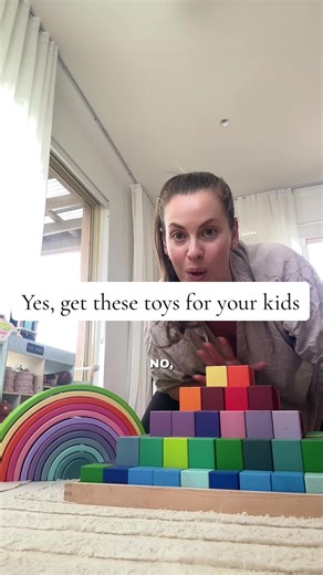 Yes, get the block pyramid! I got it for my 9mth old and 2.5year old. It’s worth it and I have found a more affordable one for you 🥹 both from @myhappyhelpers #kidstoys #montessoritoys #toddlerplay #babytoys