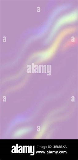 Abstract wavy background with smooth holographic liquid gradients. Vibrant purple, pink, and yellow pastel colors flow in a dreamy iridescent wave. 4K loop vertical animation Stock Video Footage - Alamy