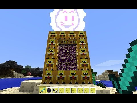 Minecraft: How to make a Portal to Spongebob Exe - (Minecraft Portal to Spongebob.exe) - PARODY