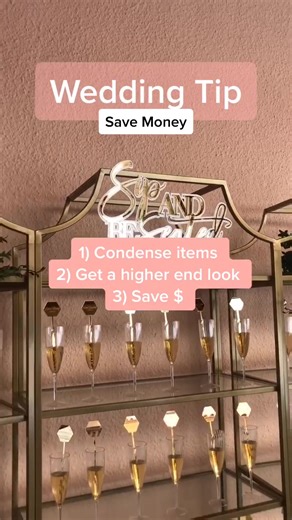Wedding Tip: Condense items and save money without looking cheap. #weddingplanner #weddinghack #bride #diy #savemoney #weddingvibes