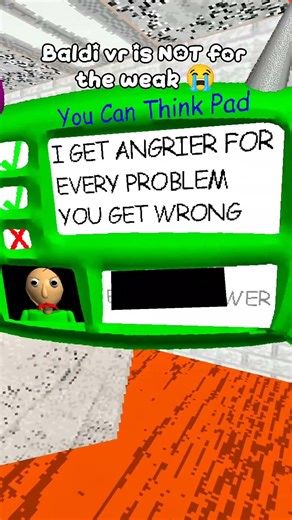 #baldi vr is NOT for the weak 😭😭😭🙏#viral #vr #baldisbasics #funny #horror