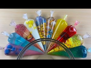 Making Ducky Ducks Glossy Slime With Piping Bags | Satisfying Asmr Slime Video #0258