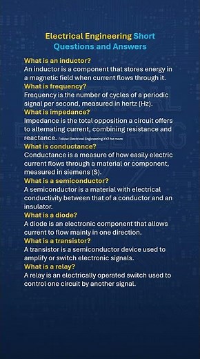 8 Electrical Engineering Basics You Must Know ⚡ #Shorts #ElectricalEngineering