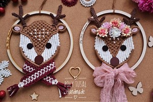 Learn How to Make The Beautiful Macrame Reindeer by Poly Tusal - Macrame Reindeer Pattern | Macrame for Beginners