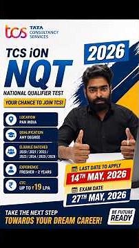 🎯 Step into limitless career opportunities with the TCS iON National Qualifier Test 2026