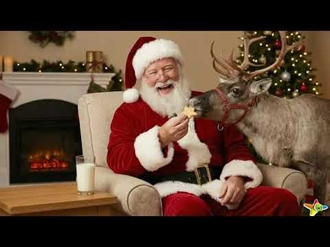 Santa Clause Feeding Reindeer - LabelProfi Doypack