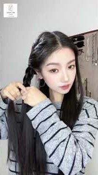How to Do the Viral Sweet Fox Knot 🦊 Easy Double Bun Hair Tutorial