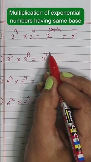 Multiplication of exponential form#maths#exponential#exponents#mathstricks#ytshorts#ytshort#shorts