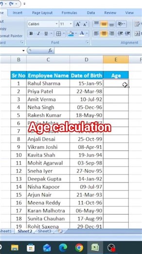 Excel Age Calculation | Excel Tricks and Tips | Excel Faction | Excel Basic to Advanced Course