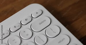 Delete button on a computer keyboard. Removing errors or information on Internet