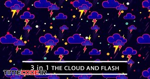 دانلود موشن گرافیک ابر و رعد و برق The Flash Lighting Cloud – تایم کد