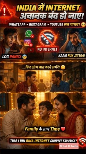 “1 Din Bina Internet 😱 India me kya hoga?” #india #internet #shorts