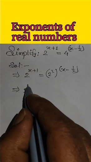 Understanding Exponents of real numbers math for class 9th|