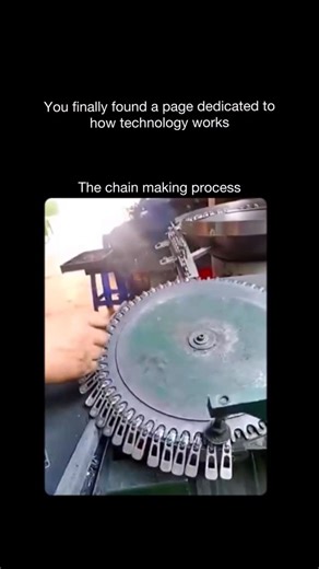 How Technology Works on Instagram: "Follow @howtechnologyworkss to learn how technology shapes our world, one post at a time Ever wondered how heavy duty chains are made? It all starts with a simple steel rod, but the transformation from raw metal to a load bearing chain link is a mix of heat, pressure, timing, and precise engineering. What looks like a repetitive process is actually a carefully controlled sequence designed to eliminate weak points and guarantee strength. The steel wire rods are