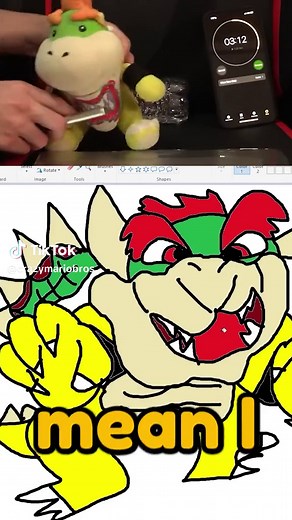 Bowser jr draws bowser