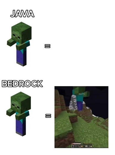 Java vs Bedrock #minecraft #shorts