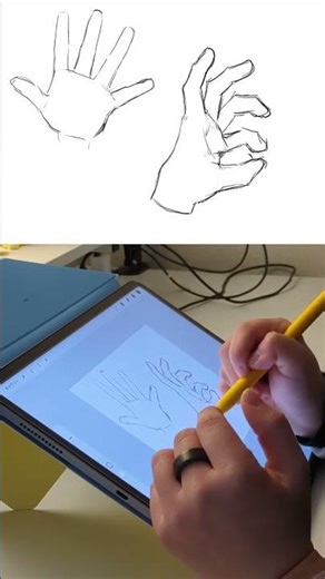 DRAWING HANDS! #drawing #shorts