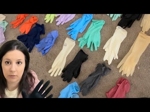 Trying on My Entire Glove Collection and Organizing by Thickness ASMR