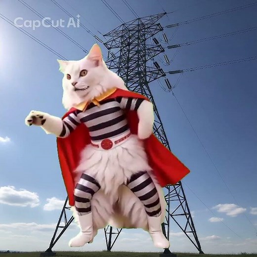 デンセンマンの電線音頭 #catdance #電線音頭 #昭和