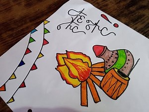 Holi Front Page Decoration Idea | File Front Page Design For The Festival Of Colours