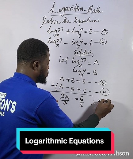 Understanding Logarithmic Equations for Simultaneous Solutions