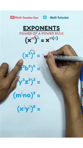 5.6K views · 43 reactions | Exponents: Power of a Power rule #akositeachergon #mathtutor #Mathematics #mathreview #exponent #powerrule | Math Tutorials | Facebook