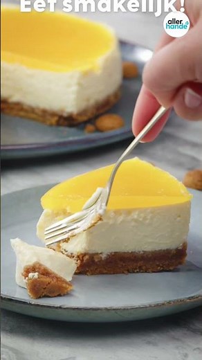 Kruidnoot-cheesecake met mandarijn-glazuur | #Shorts