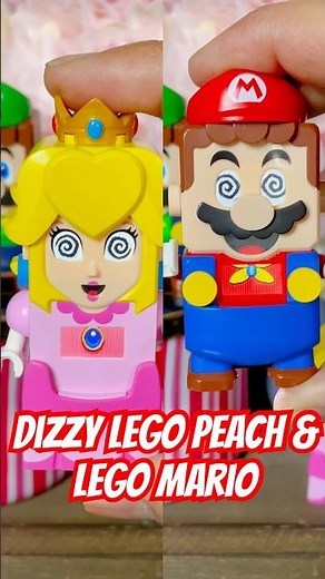 When Lego Princess Peach And Lego Mario Are Super Dizzy 🥴 #mario #lego #shorts #viral